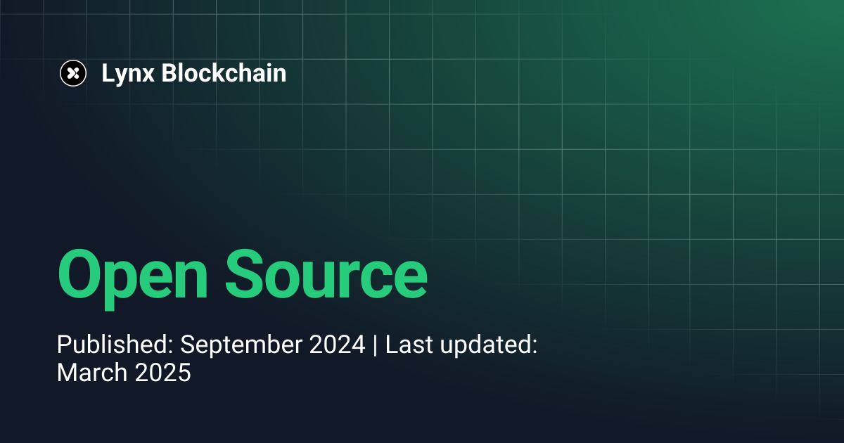 Open Source | Lynx Blockchain